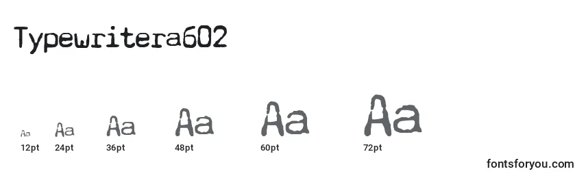 Typewritera602 Font Sizes