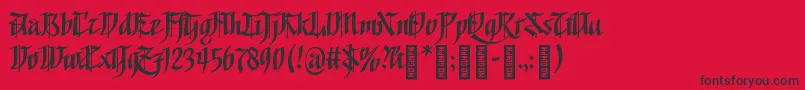 GoalthinkRegular Font – Black Fonts on Red Background