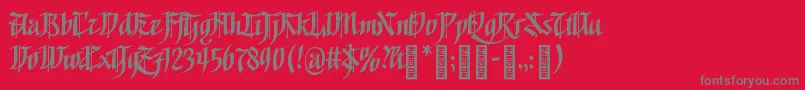 GoalthinkRegular Font – Gray Fonts on Red Background