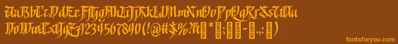 GoalthinkRegular Font – Orange Fonts on Brown Background
