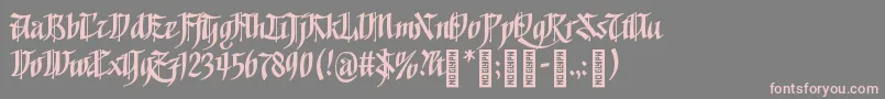 GoalthinkRegular Font – Pink Fonts on Gray Background