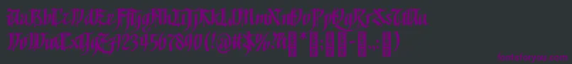 フォントGoalthinkRegular – 黒い背景に紫のフォント