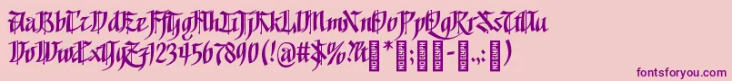 GoalthinkRegular Font – Purple Fonts on Pink Background