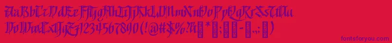GoalthinkRegular Font – Purple Fonts on Red Background