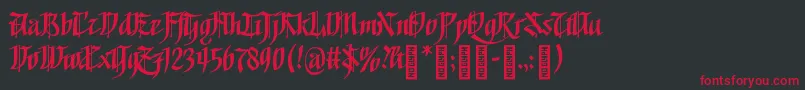 GoalthinkRegular Font – Red Fonts on Black Background