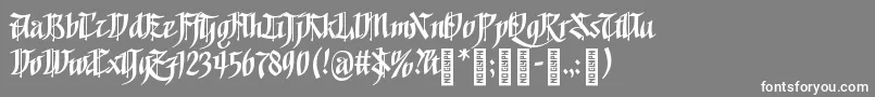 フォントGoalthinkRegular – 灰色の背景に白い文字