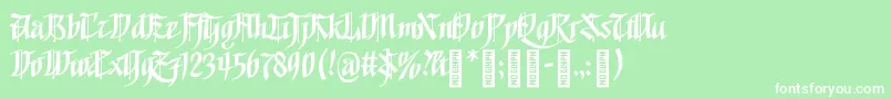 GoalthinkRegular Font – White Fonts on Green Background