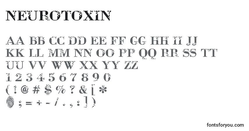 Schriftart Neurotoxin – Alphabet, Zahlen, spezielle Symbole