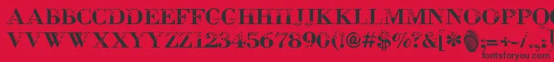 Neurotoxin Font – Black Fonts on Red Background