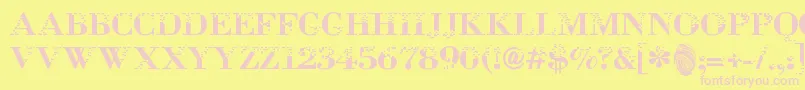 Neurotoxin Font – Pink Fonts on Yellow Background