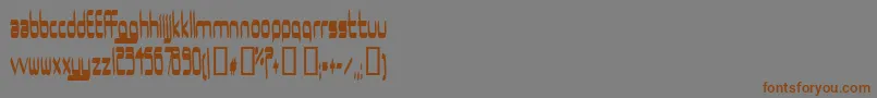 Ururma-Schriftart – Braune Schriften auf grauem Hintergrund