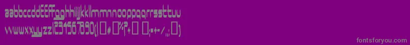 Ururma-Schriftart – Graue Schriften auf violettem Hintergrund