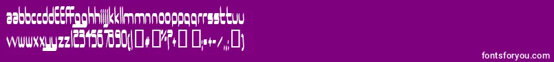 Ururma-Schriftart – Weiße Schriften auf violettem Hintergrund