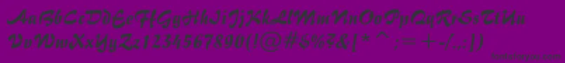 ImpulsBt-Schriftart – Schwarze Schriften auf violettem Hintergrund