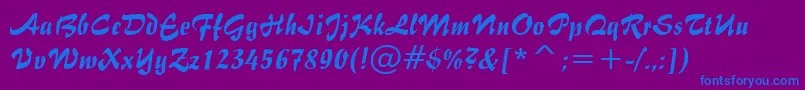 ImpulsBt Font – Blue Fonts on Purple Background