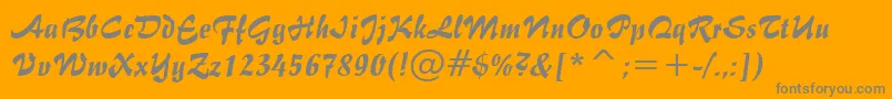 ImpulsBt Font – Gray Fonts on Orange Background