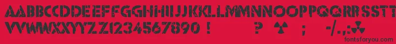 Icbmss25 Font – Black Fonts on Red Background