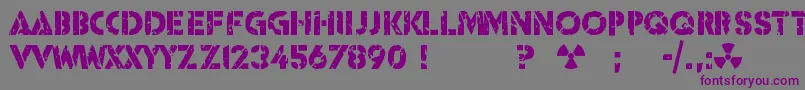 Icbmss25 Font – Purple Fonts on Gray Background