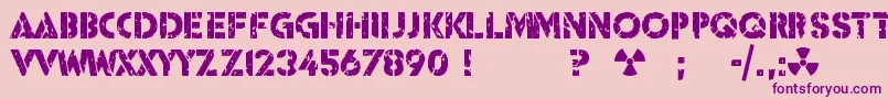 Icbmss25 Font – Purple Fonts on Pink Background