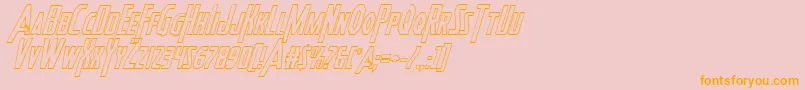 Heroesassembleoutital Font – Orange Fonts on Pink Background