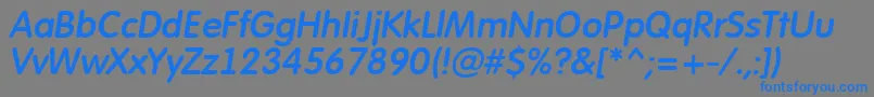 AFuturarounddemiItalic Font – Blue Fonts on Gray Background
