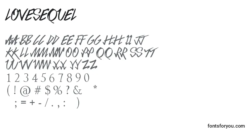 Шрифт LoveSequel – алфавит, цифры, специальные символы