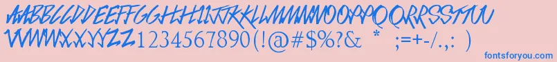 Подробнее о шрифте LoveSequel Шрифт LoveSequel – синие шрифты на розовом фоне