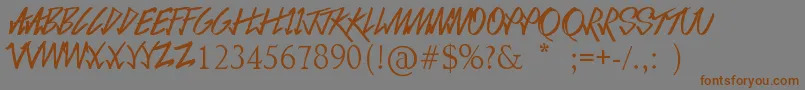 LoveSequel Font – Brown Fonts on Gray Background