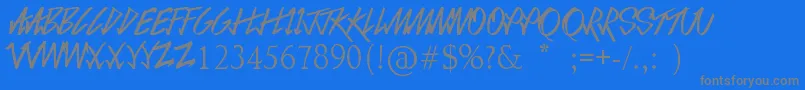 LoveSequel Font – Gray Fonts on Blue Background