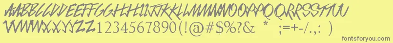 LoveSequel Font – Gray Fonts on Yellow Background