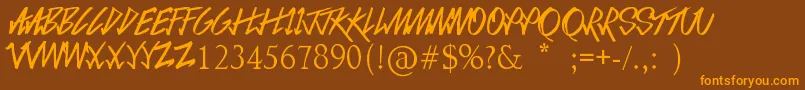 LoveSequel Font – Orange Fonts on Brown Background