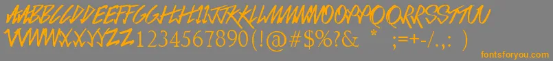 LoveSequel Font – Orange Fonts on Gray Background