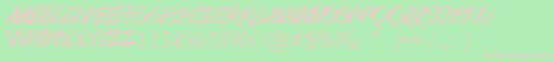 LoveSequel Font – Pink Fonts on Green Background