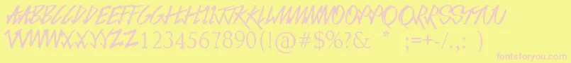 LoveSequel Font – Pink Fonts on Yellow Background