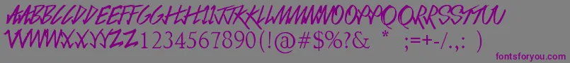 LoveSequel Font – Purple Fonts on Gray Background