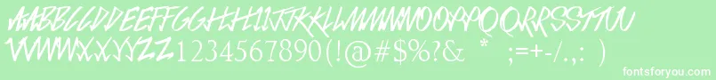 LoveSequel Font – White Fonts on Green Background