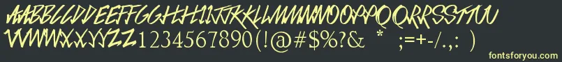 LoveSequel Font – Yellow Fonts on Black Background