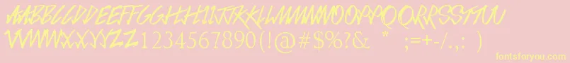 LoveSequel Font – Yellow Fonts on Pink Background