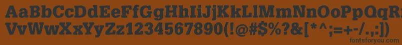 SlabsoftBold Font – Black Fonts on Brown Background