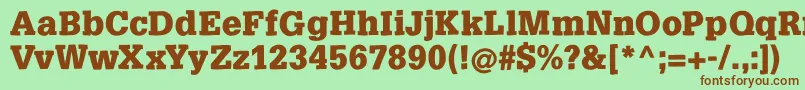 SlabsoftBold Font – Brown Fonts on Green Background