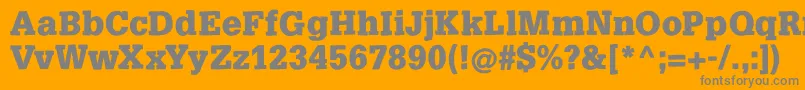 SlabsoftBold Font – Gray Fonts on Orange Background