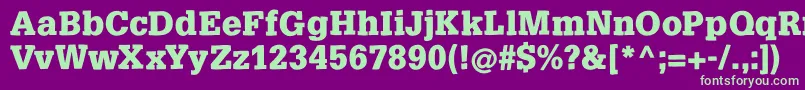 SlabsoftBold Font – Green Fonts on Purple Background