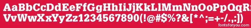 フォントSlabsoftBold – 赤い背景に白い文字