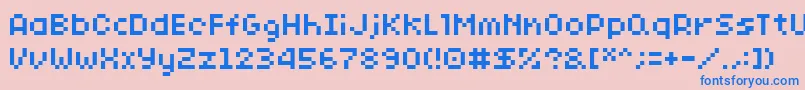 フォントSg10 – ピンクの背景に青い文字