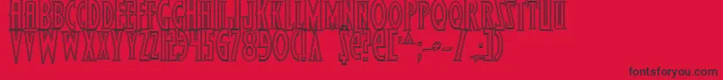 Wolf4o Font – Black Fonts on Red Background