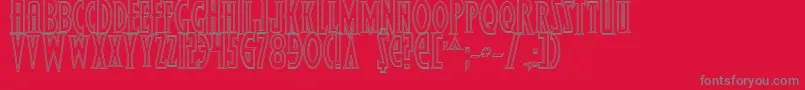 Wolf4o Font – Gray Fonts on Red Background
