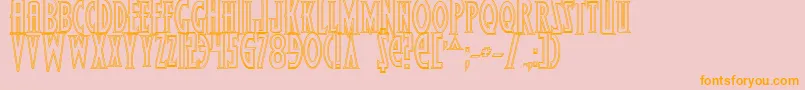 Wolf4o Font – Orange Fonts on Pink Background