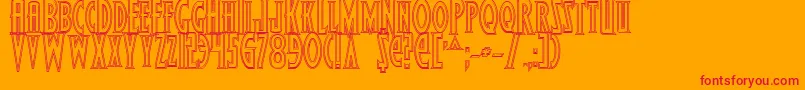 Wolf4o Font – Red Fonts on Orange Background