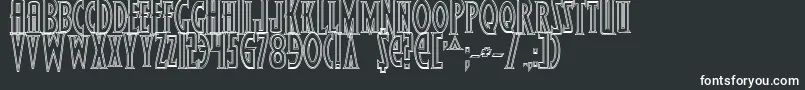 フォントWolf4o – 黒い背景に白い文字
