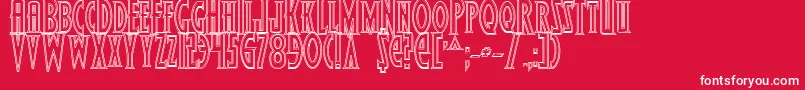 フォントWolf4o – 赤い背景に白い文字